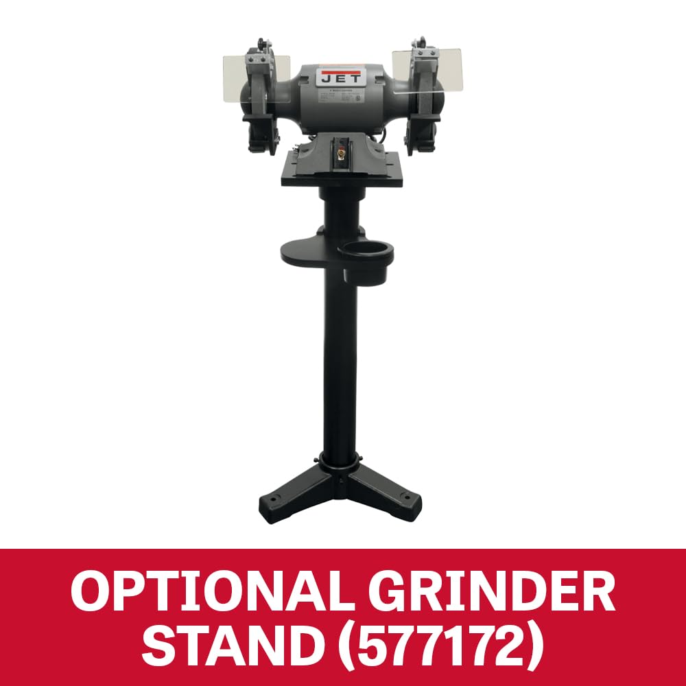 JET 6-Inch Grinder Bench, 3450 RPM, 1/4 HP, 115V 1Ph (Model JBG-6)