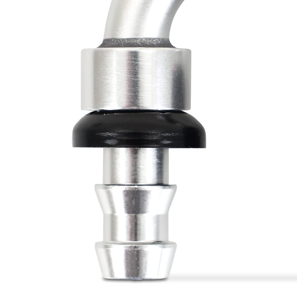 Push-Lock Mishimoto Fitting, 8AN, 180-Degree