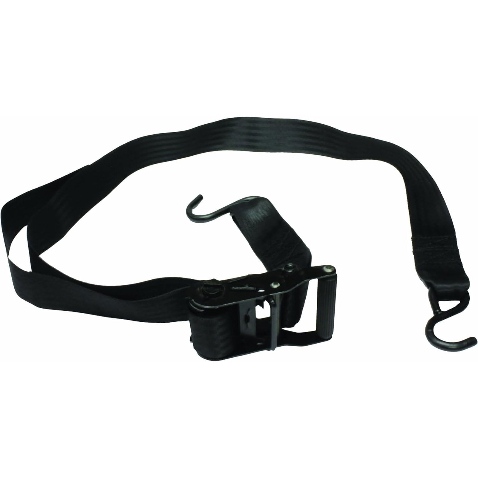 Muddy 2" X 6' Adjustable Heavy-Duty Durable Reliable Versatile Outdoor Replacement Ratchet Strap with 2 Vinyl-Coated Steel Hooks