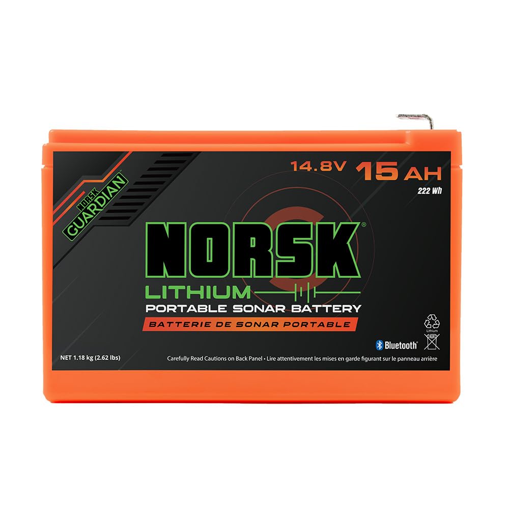Lithium 14.8V Norsk 15AH Lithium Ion Battery w/ 3A Charger Included | USB-A & USB-C | Bluetooth Monitoring | Portable Power with Advanced Features