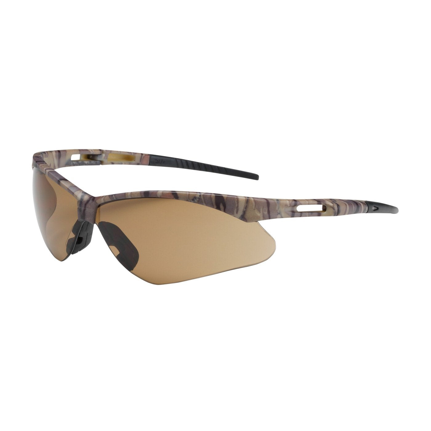 Anser Semi-Rimless 250-AN-10121 Safety Glasses with Camouflage Frame, Brown Lens and Anti-Scratch Coating