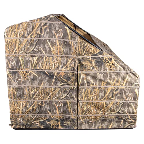 4-Person G-Blind Hunting Blind | Unique G-Shaped Frame Waterfowl Blind in Mossy Oak Shadow Grass Habitats Camo