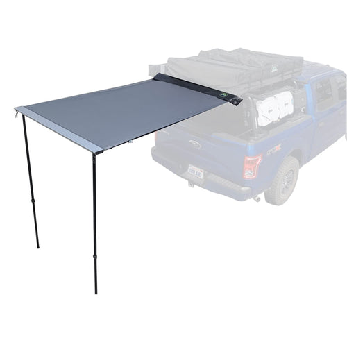 HD Nomadic 1.3 - Overland Vehicle Systems Awning, 4.5' Long, Grey Body, Green Trim & Black Travel Cover