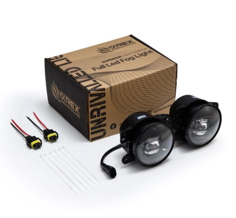 Jeep Wrangler JL & Gladiator JT AlphaRex Fog Lights (Dual Color LED Projector, Rubicon/Sahara Compatible)