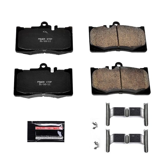 Power Stop Z23-870 Z23 Evolution Sport Carbon Fiber Infused Ceramic Brake Pads with Hardware For Lexus LS430 2001-2006 [Model Specific]