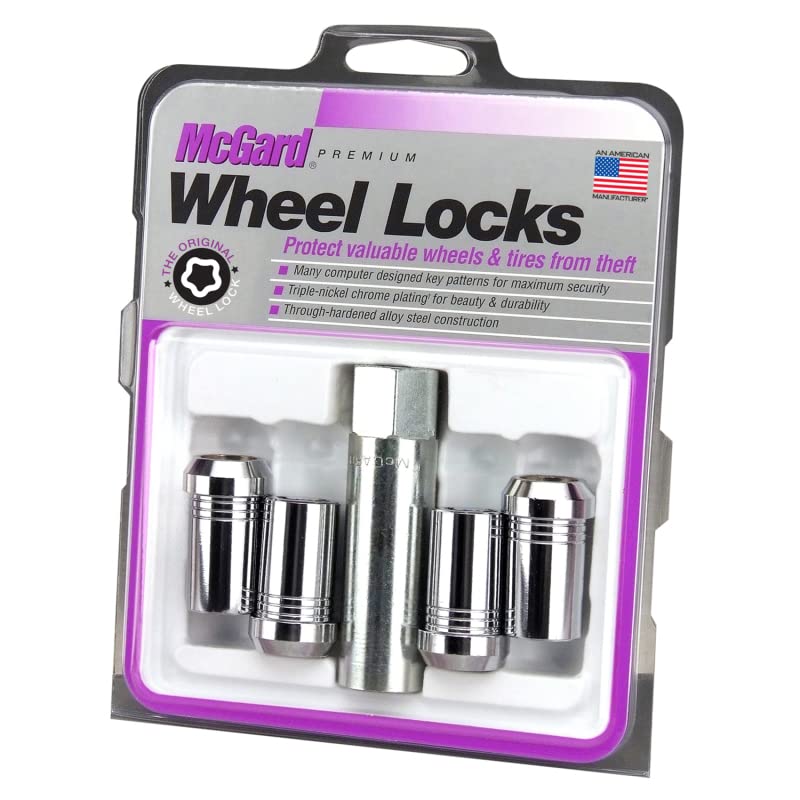 Tuner Style McGard 25115 Chrome (M14 x 1.5 Thread Size) Cone Seat Wheel Lock Set of 4