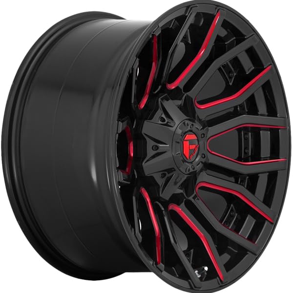 D712 RAGE FUEL OFF-ROAD 22X10, 8X6.5, 4.79, -18mm GLOSS BLACK RED TINTED CLEAR - D71222008247