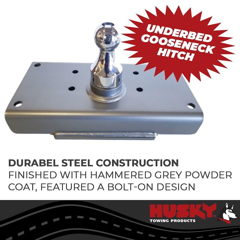 Husky Towing Gooseneck Trailer Hitch 33207 Fits Ram 2500 2014-2018 Direct Fit Under-Bed Design, 35,000 lb Gross Weight Capacity, 8,750 lb Tongue Weight, 2-5/16 Inch Removable Ball