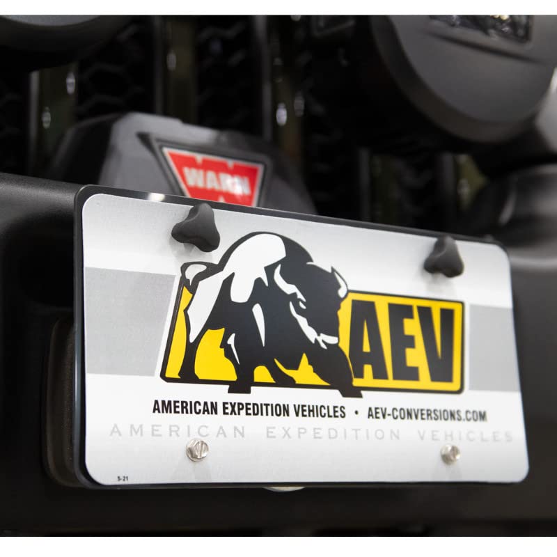Hawse Fairlead License Plate Bracket - AEV EX/RX Front Bumper JL Wrangler/JT Gladiator