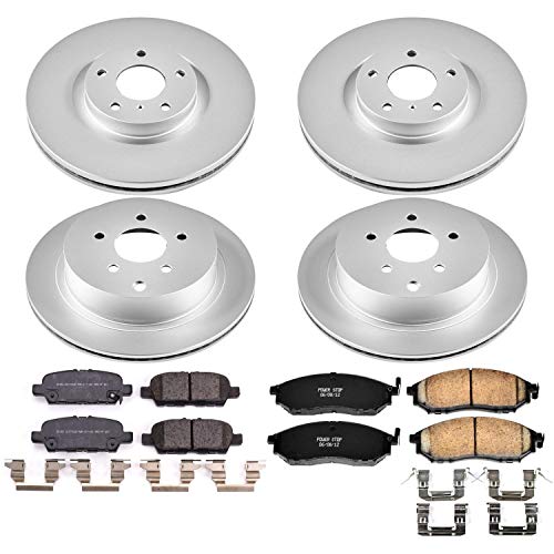 Power Stop CRK8061 Geomet® Coated Brake Kit Front & Rear For INFINITI Q70 2014-2019, INFINITI Q70L 2015-2019, INFINITI QX70 2014-2017 [Model Specific]