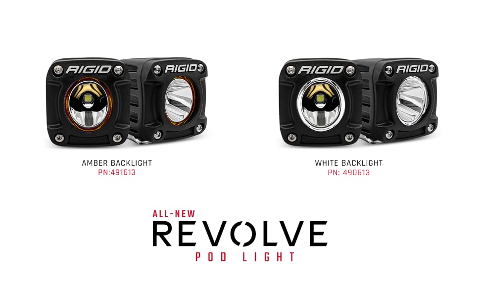 Revolve Pod Amber PRO Cover, RIGID INDUSTRIES Set of 2