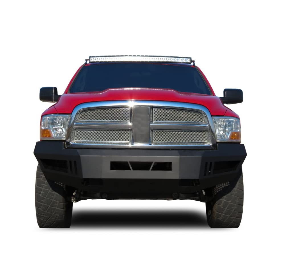 Heavy Duty Black Horse Armour Front Bumper Armour I Front Bumper Matte Black Compatible with 2009-2010 Dodge Ram 1500|2011-2012 Ram 1500-AFB-RA09