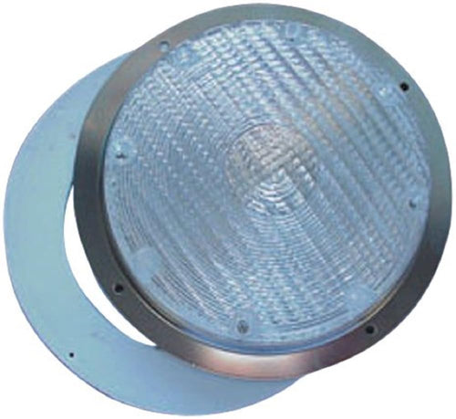 Fasteners Unlimited CREATIVE PRO 007-42 WHT Base 8.75" Diameter White Base Clear Security Light