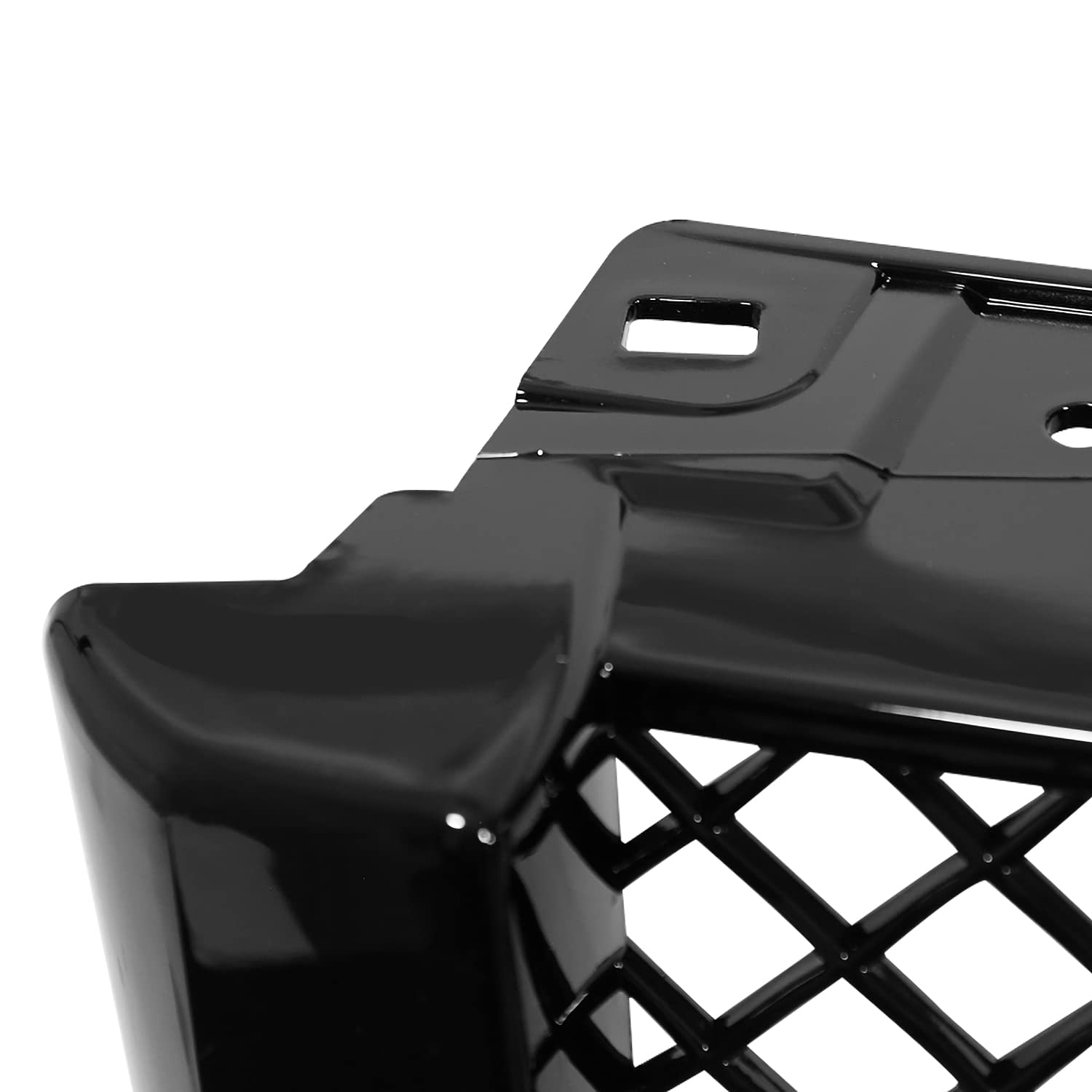 Glossy Black Mesh Front Bumper Grille Spec-D Tuning Compatible with 2007-2013 GMC Sierra 1500 / Denali / 2009-2013 Hybrid Models