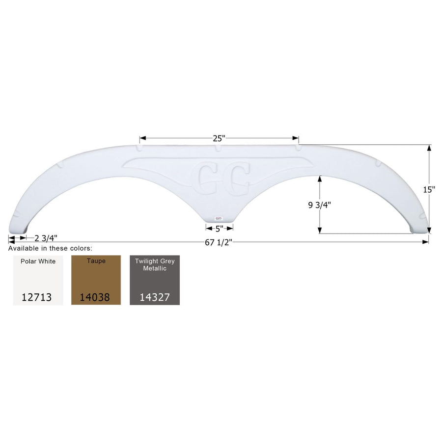 Fender Skirt ICON 14518, Tandem, Forest River, FS2713, Black