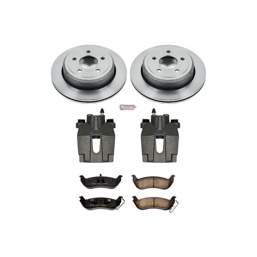 Power Stop KCOE1368 Brake Kit Rear Stock Replacement (with Calipers) For Ford Crown Victoria 2003-2011, Mercury Grand Marquis 2003-2011, Mercury Marauder 2003-2004 [Model Specific]