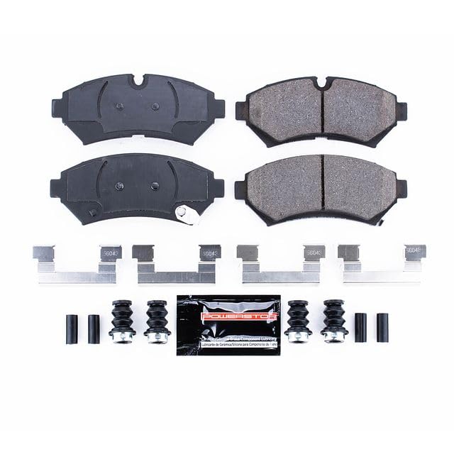 Power Stop Z23-753 Z23 Evolution Sport Carbon Fiber Infused Ceramic Brake Pads with Hardware For Cadillac Seville 1998-2002 [Model Specific]