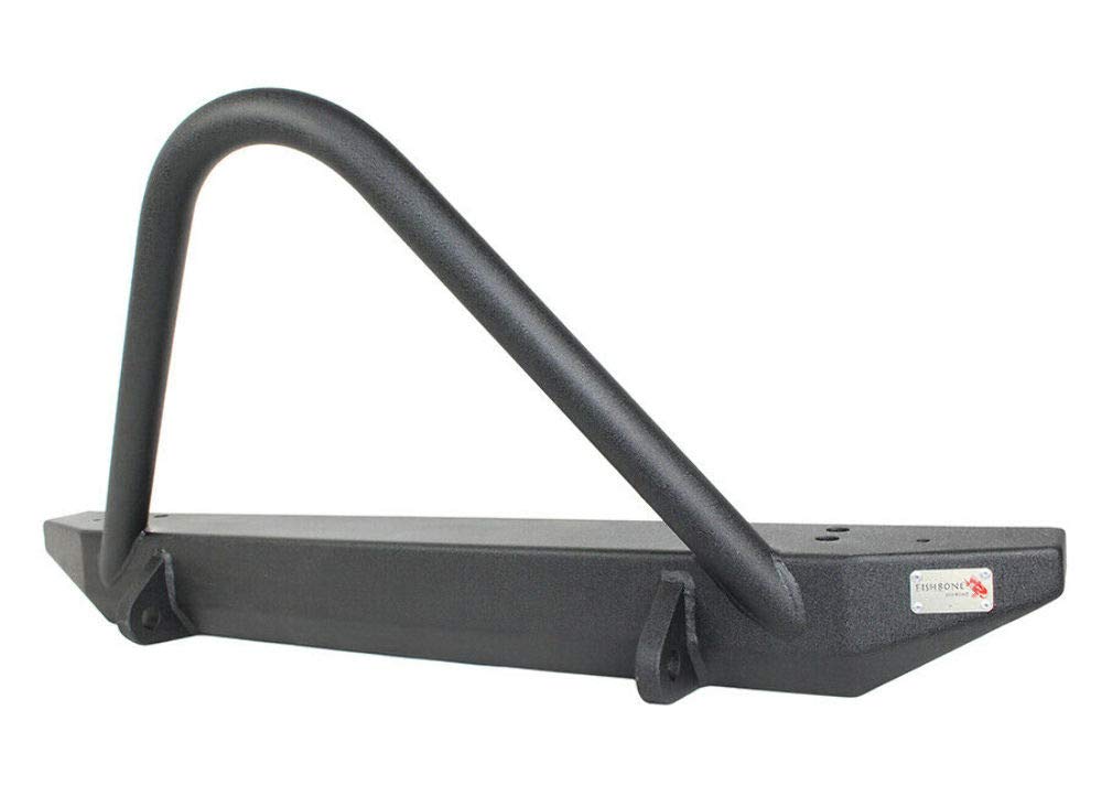 Fishbone Jeep TJ Offroad Front Bumper W/Stinger 97-06 Wrangler TJ Rubicon and Unlimited Steel Black Textured Powdercoat Piranha Series