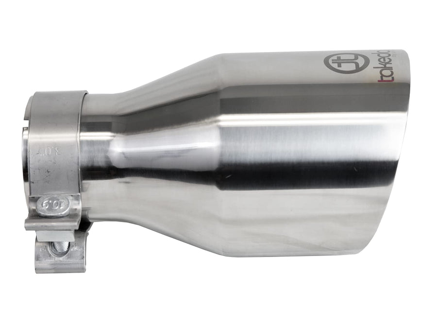 aFe Power 304 Stainless Steel Takeda Clamp-on Exhaust Tip Polished Fit 3 IN Inlet x 5 IN Outlet x 9 IN L 49T30504-P09