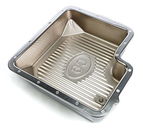 FORD C4 TRANS-DAPT PERFORMANCE CHROME STEEL FINNED EXTRA CAPACITY TRANS. PAN (9109)