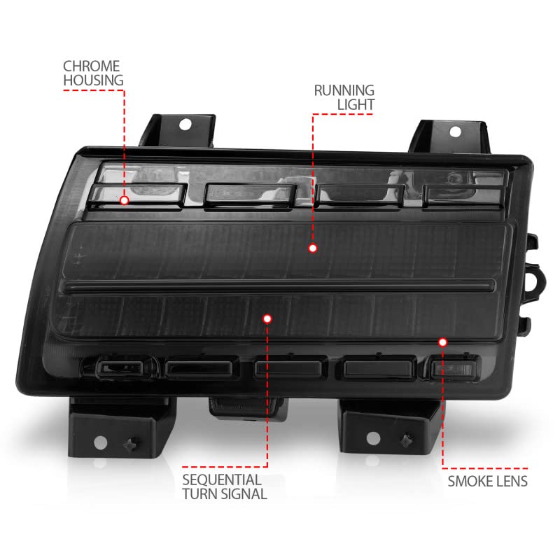 Wrangler ANZO (511088) 18-21/Gladiator 20+ Smoke LED Side Marker Lights w Sequential Signal