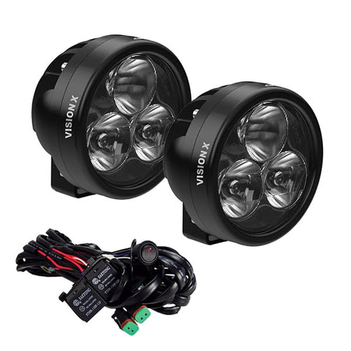 Pair of Vision X Lighting Cannon Race 3 Driving Lights W/Harness