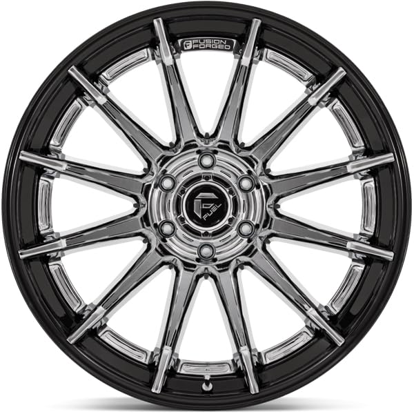 FUEL OFF-ROAD 24X12 FC403 BURN 6X135 4.77-44mm CHROME WITH GLOSS BLACK LIP - FC403PB24126344N