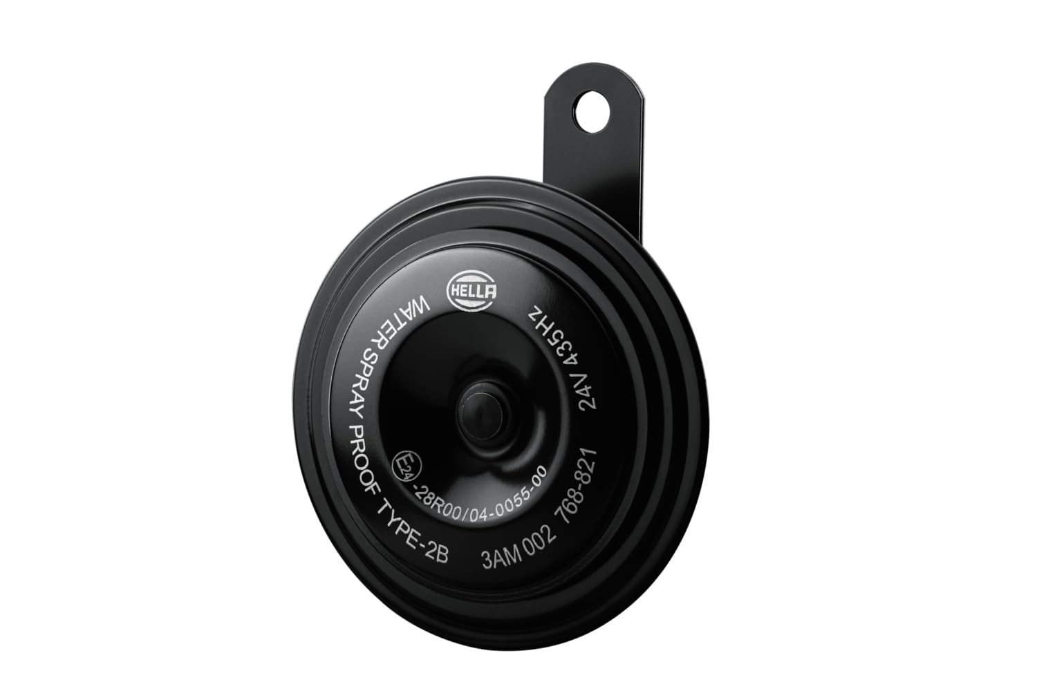 92mm HELLA 002768821 Black 24V Disc Horn Kit (Universal Fit)