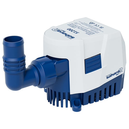 Sahara MK2 Attwood 5513-7 S1200 (24V), Automatic Bilge Pump, 1200 GPH, With Fittings (Elbow & Straight), Direct Replacement For Attwood 4512-1