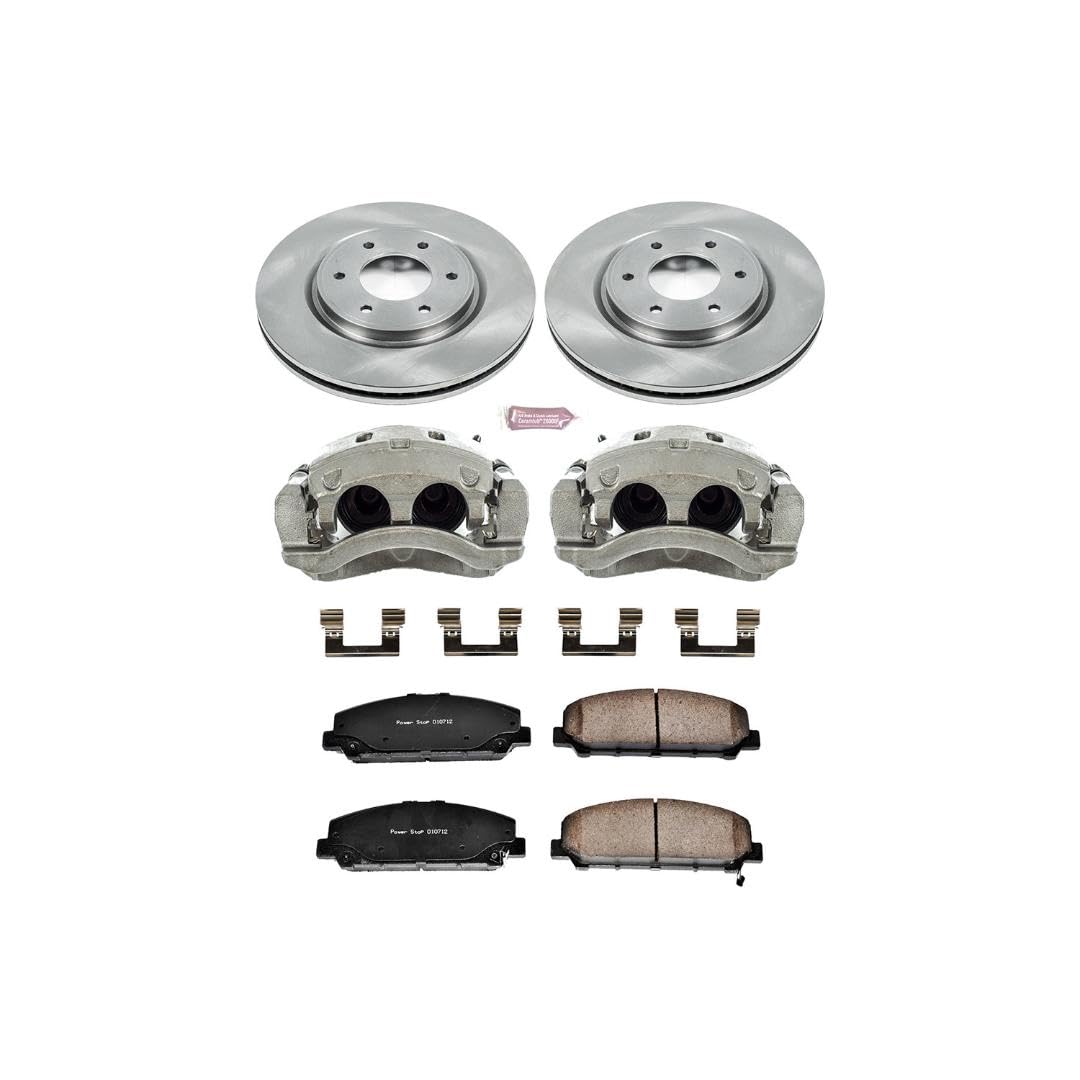 Power Stop KCOE2961 1-Click Autospecialty OE Replacement Brake Kit with Calipers For INFINITI QX56 2008-2010, Nissan Armada 2007-2011, Nissan TITAN 2008-2010 [Model Specific]