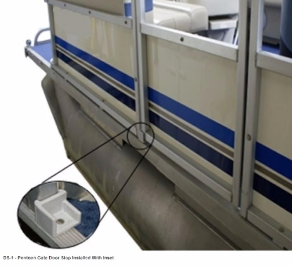 T-H Marine Pontoon Door Stop DS-1R-DP - Right Hinge,Gray
