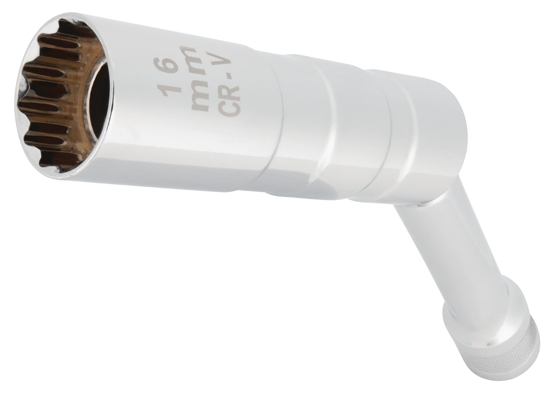 12 Point Performance Tool W80543 Mag Spark Plug Socket - 3/8" Drive, 16 mm Size, Swivel Design for Easy Access