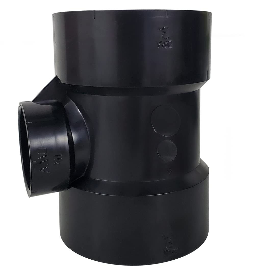 ABS ICON 14849 San Tee, 3"x1.5"x3", Hub-Hub-Hub Fitting