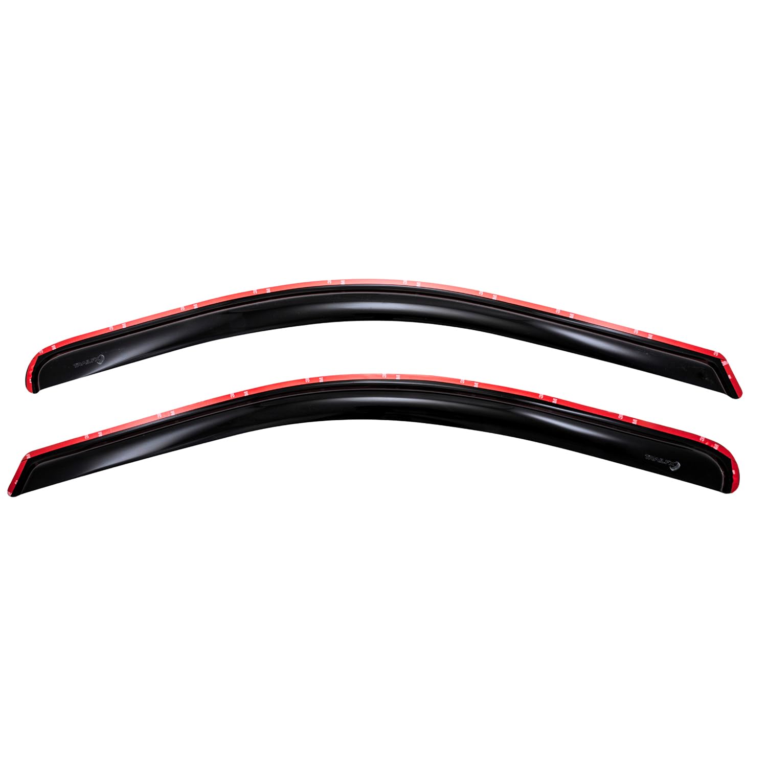 2002IC TrailFX Window Vents Rainguards Fits Ram 1500 2009-2018 Low Profile Acrylic Easy Snap-in Installation 2-Piece Smoke in-Channel