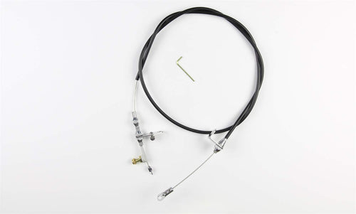 Kickdown Cable Kit Lokar KDP-2FMXU with Polished Fitting Black Housing for Ford FMX