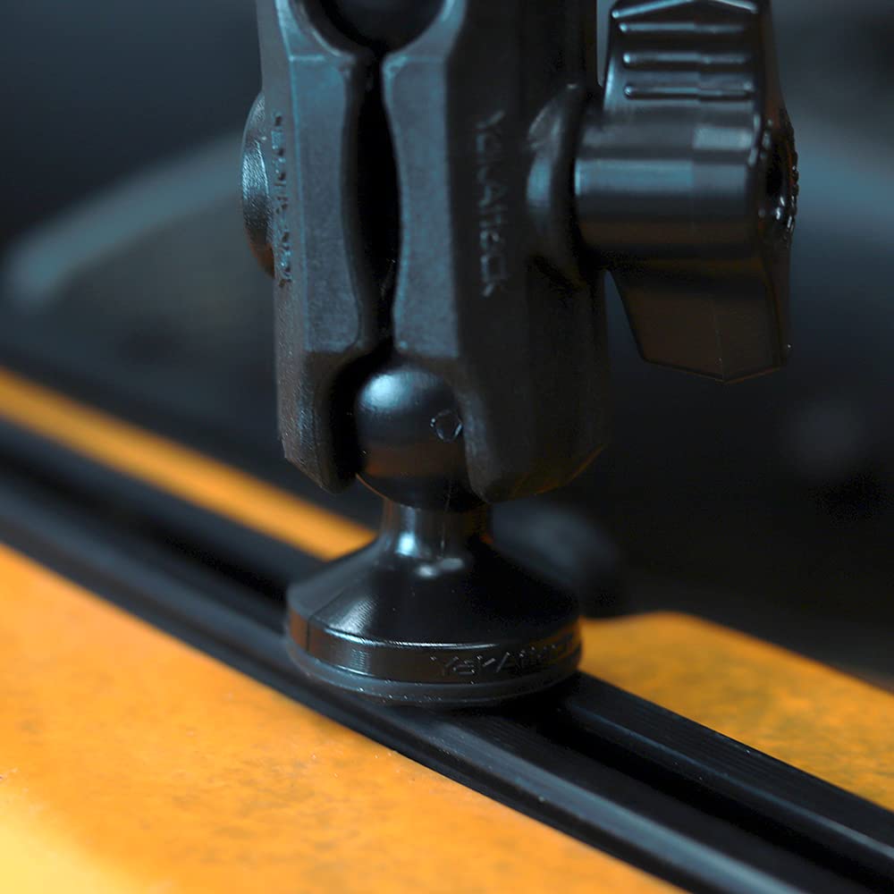1” ScrewBall YakAttack Track Mount | 1” Ball Mount for MightyMount, GearTrac & Most Kayak Track Systems | Rubber Washer for Secure Lock | Made in USA