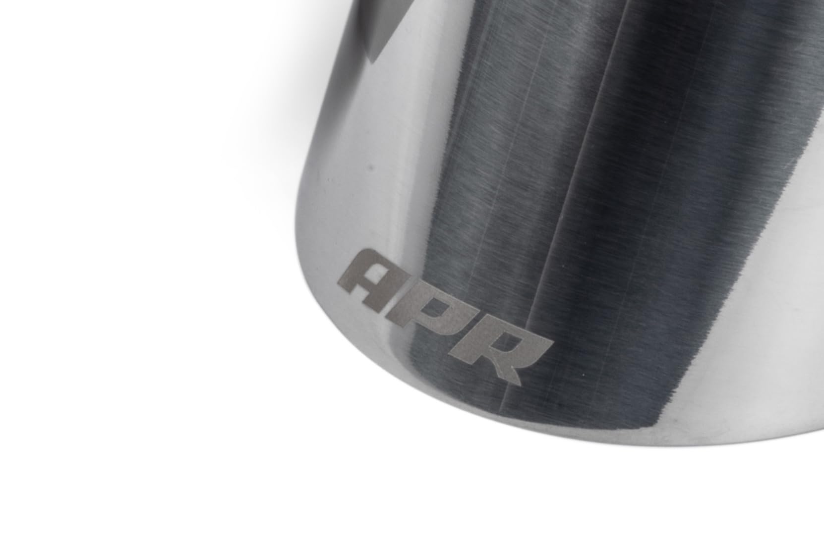 Single-Walled APR TPK0004 4 in. Slash-Cut Tips Polished Silver - Set of 2