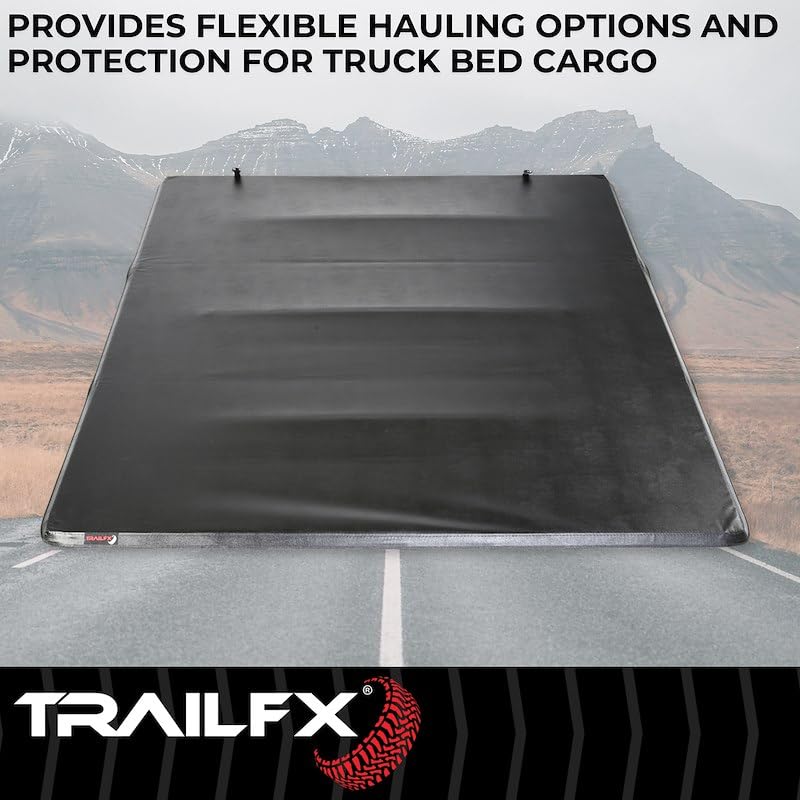 Soft TrailFX Tri-Fold Tonneau Cover Fits Chevrolet Silverado 2500 HD 6.8 ft Bed 2020-2026 Black Vinyl with Aluminum Rails 3 Panels and 2 Folds Clamp-On TFX1118