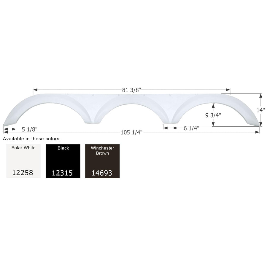 Fender Skirt ICON, Triple, Forest River, FS2258, Black