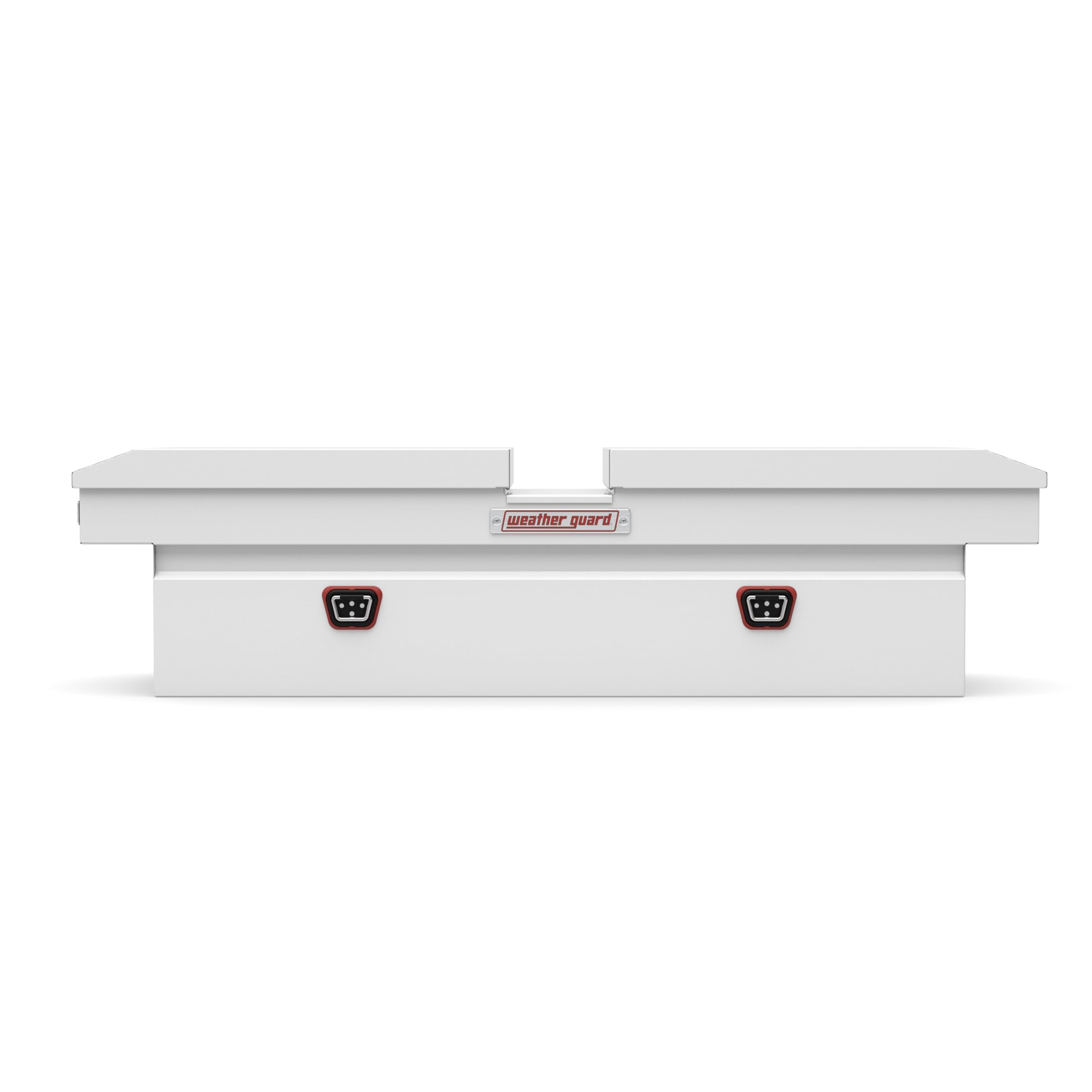 125-3-04 Weather Guard Steel Crossover Gull Wing Truck Tool Box, Standard Profile, Fits Full Size Trucks, 11.3 cu ft Storage Capacity (White)