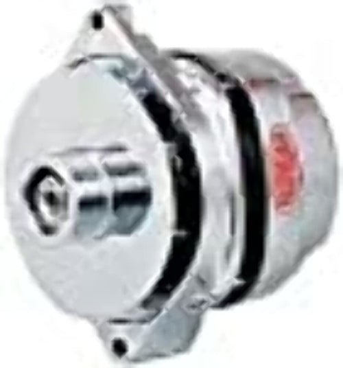 Alt GM CS144 Powermaster Chrome 200A XS Volt™ 6 grv Pulley/Baffle Str MTG Unthreaded MTG Ear