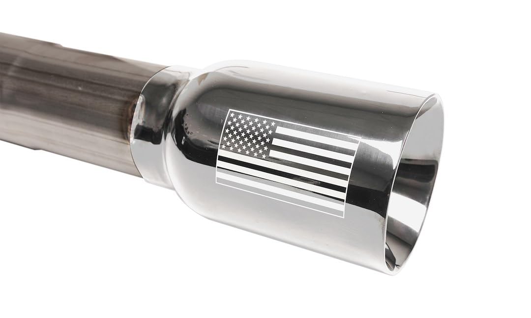 Cat-Back 3.0 IN Single 4.0 IN American Flag Tip (14928USA) Sport Sound Level | 2017-2022 Colorado ZR2 3.6L V6 Polished