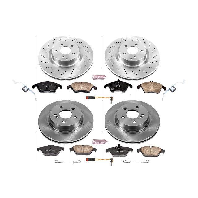 Power Stop KOE6206 Replacement Brake Kit-OE Brake Rotors & Ceramic Brake Pads For Mercedes-Benz C250, Mercedes-Benz E550, Mercedes-Benz E550 [Model Specific] Front and Rear