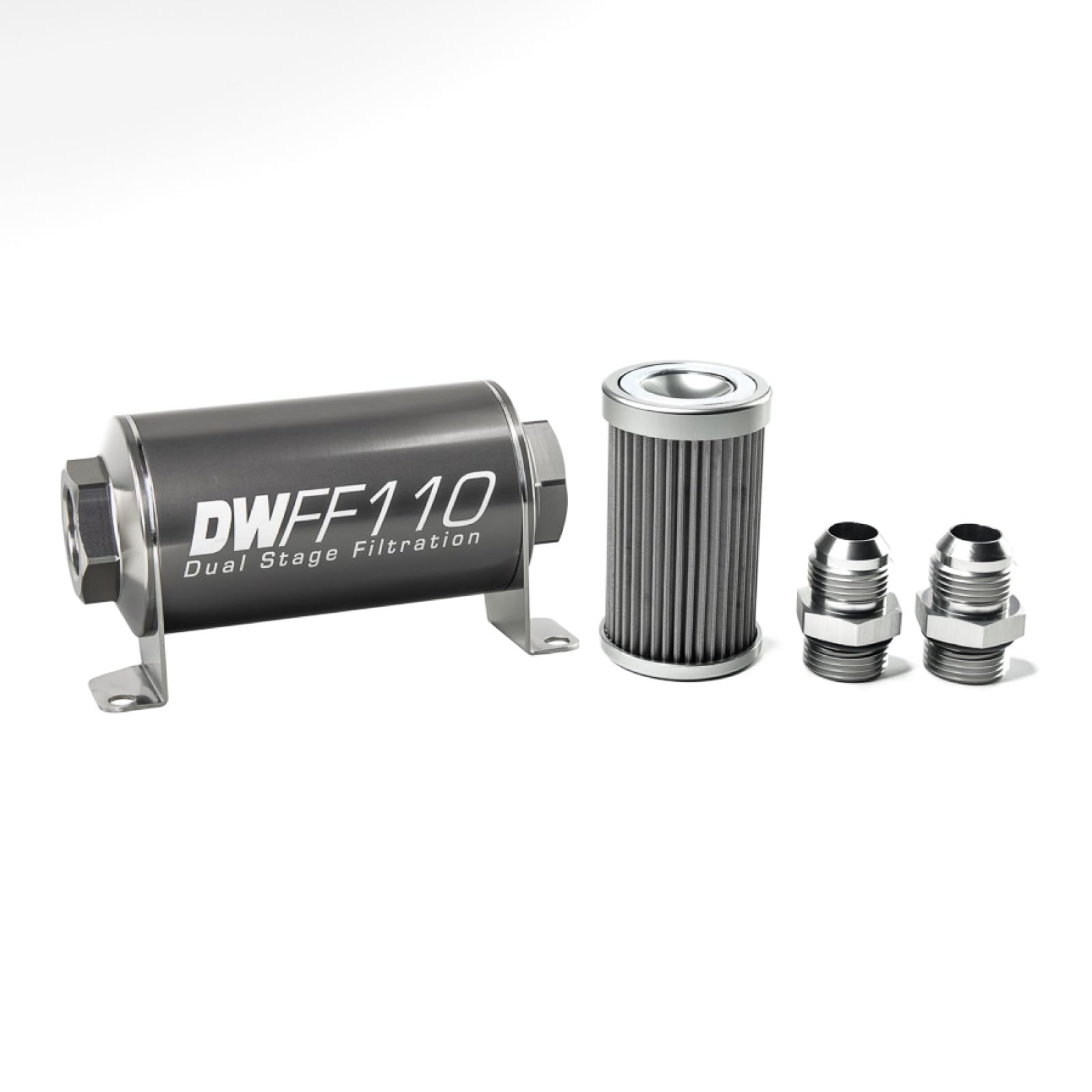 in-line DeatschWerks Fuel Filter and housing kit (8-03-110-040K-10)