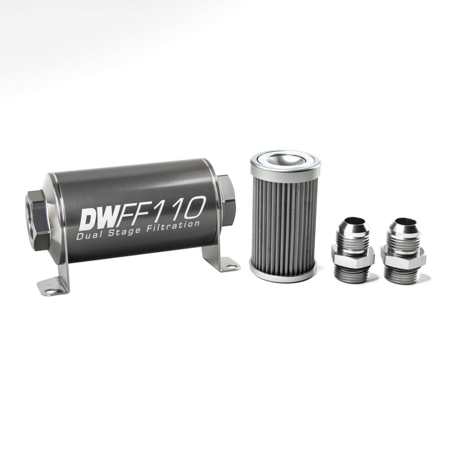 in-line DeatschWerks Fuel Filter and housing kit (8-03-110-040K-10)