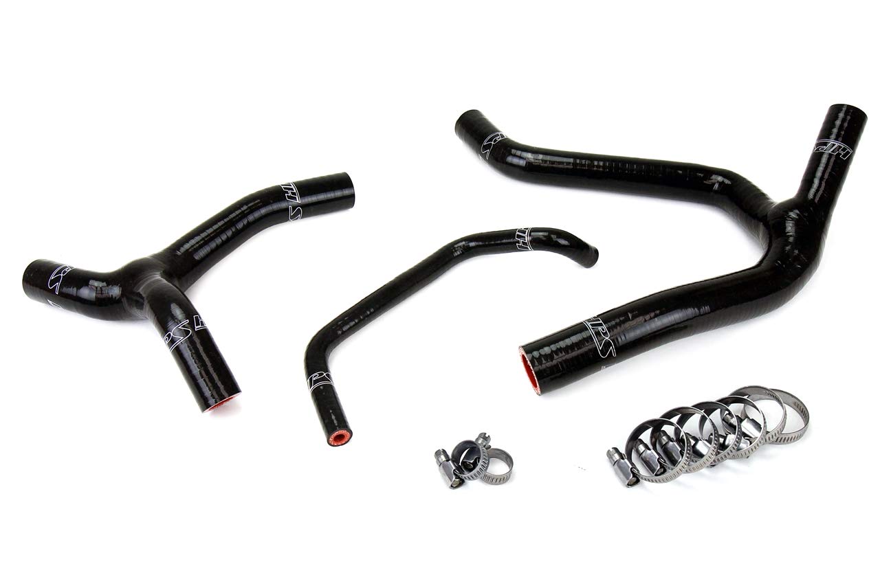 Black HPS 57-1244-BLK Silicone Radiator Coolant Hose Kit