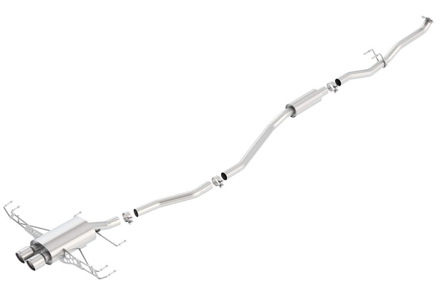 BORLA Cat-Back 140739 Performance Exhaust System for 2017-2021 Honda Civic Sport 4 Cyl. T-304 Stainess Steel S-Type Sound Dual Center Rear Exit Dual 3.5" Polished T-304 Stainless Steel Tips
