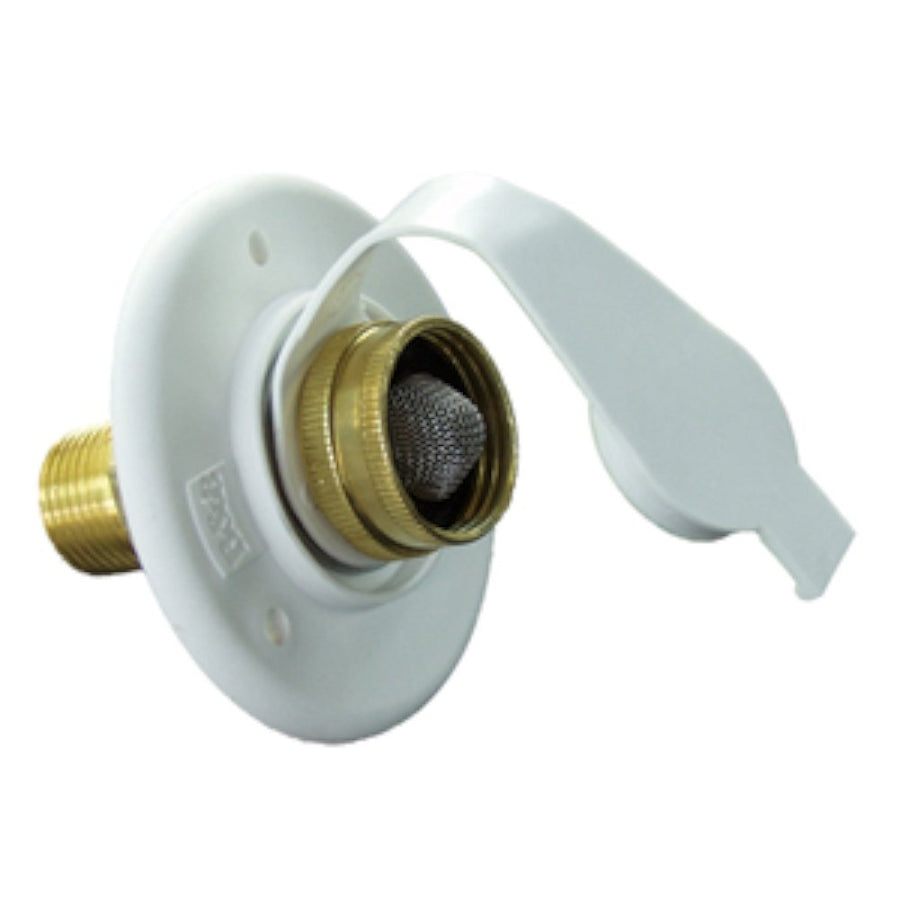 City Water Flange JR Products 160-85-A-26-A Polar White with 1/2" MPT
