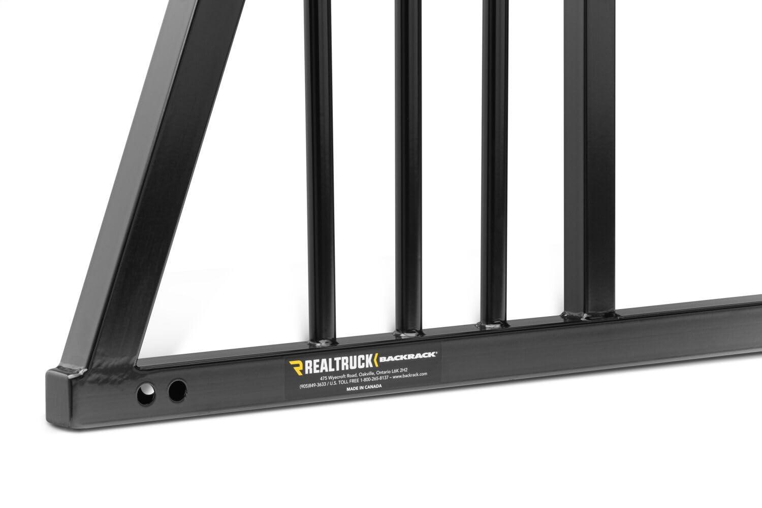 BACKRACK RealTruck Three Round Rack Frame Only | Black, No Drill | 149TR | Fits 2019-2025 Chevrolet/GMC Silverado/Sierra 1500; 2008-2019 & 2022-2025 Toyota Tundra; 2004-2025 Ford F-150 & Others