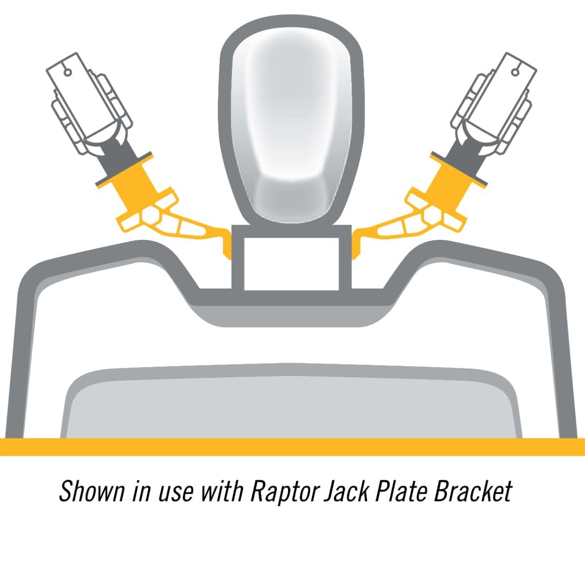 Raptor Minn Kota Setback Bracket – 3", White